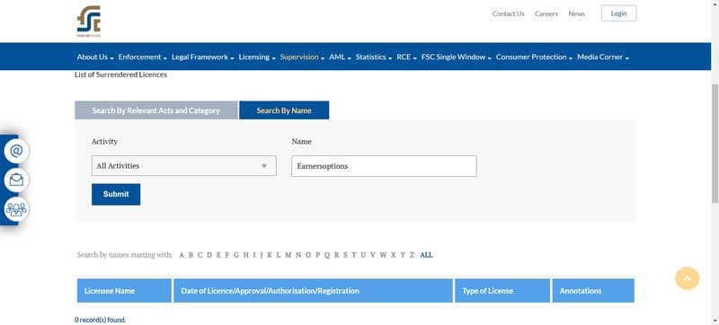 Regulatory Information of GinFxMarkets