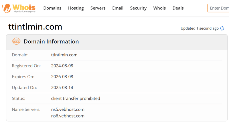 Whois Query Result