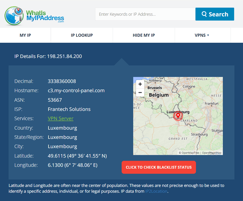 What Is My IP Address Query Result
