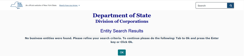 NEW YORK STATE Query Result