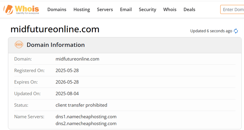 Whois Query Result