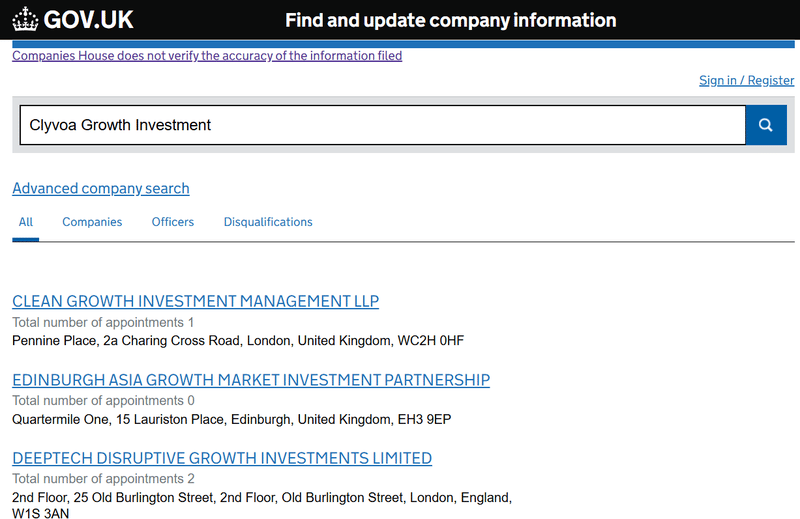 ผลการค้นหา Companies House