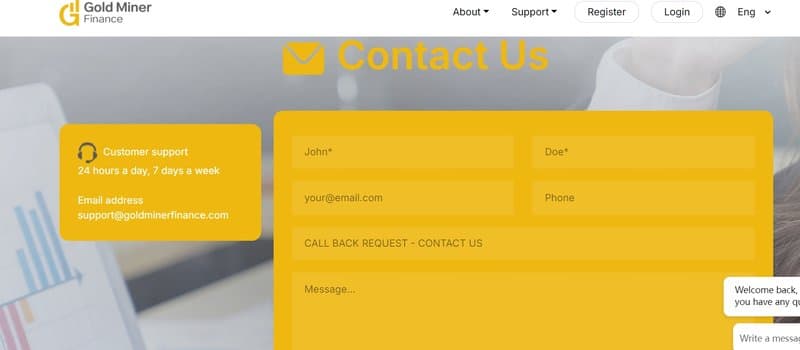 Gold Miner Finance's Customer Support