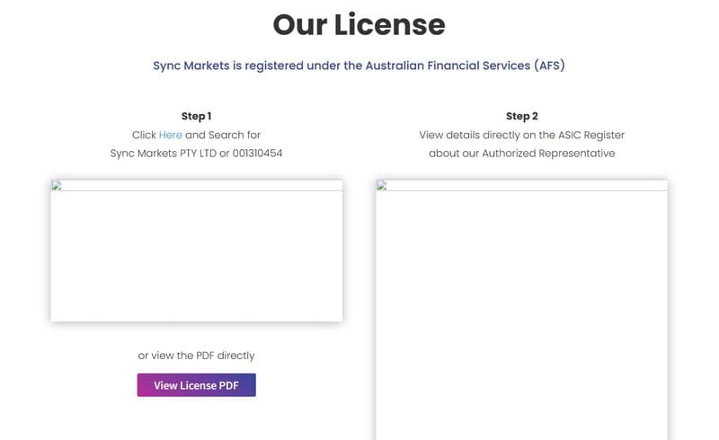 Sync Markets tuyên bố có giấy phép đại diện được ủy quyền (AR) do Ủy ban Chứng khoán và Đầu tư Úc (ASIC) cấp