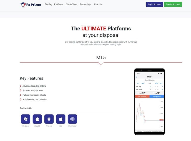 Trading Software of Fx Prime Pro