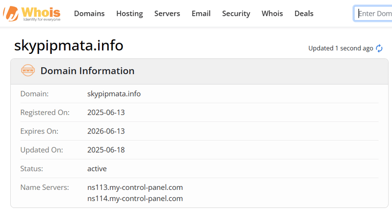 Whois Query Result