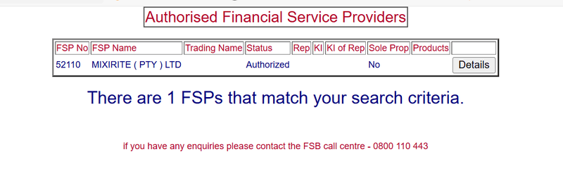 South African Financial Sector Conduct Authority (FSCA) Regulatory Information Verification