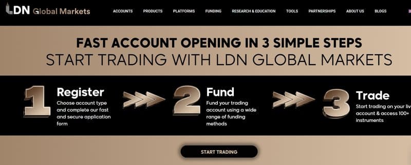 LDN Global Markets account registration process