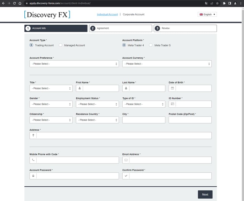 Official website shows account registration information 2