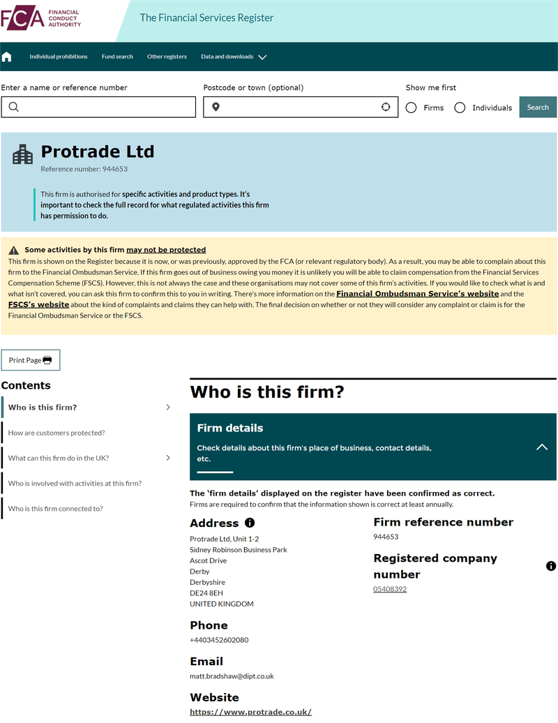 ProTrade Technologies Inc