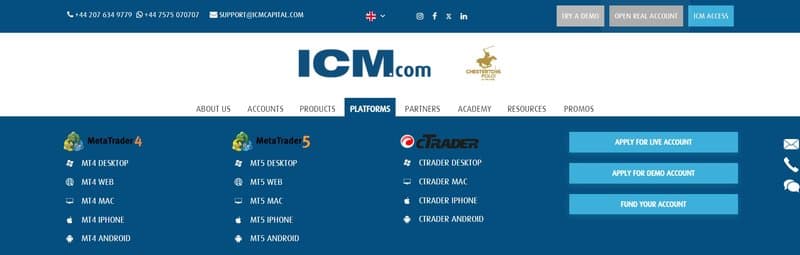 ICM Capital's trading software