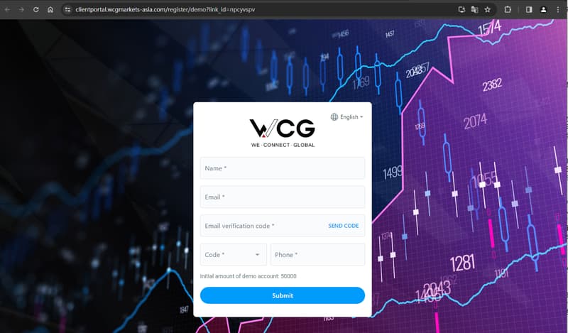 Official website displaying account registration information 3