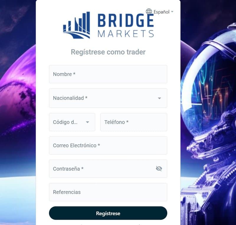 Bridge Markets Account Registration Process