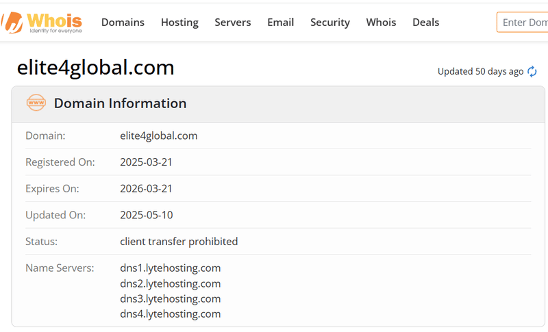 Whois Query Result