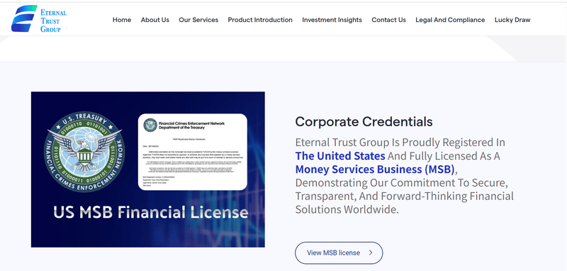Claimed MSB Information