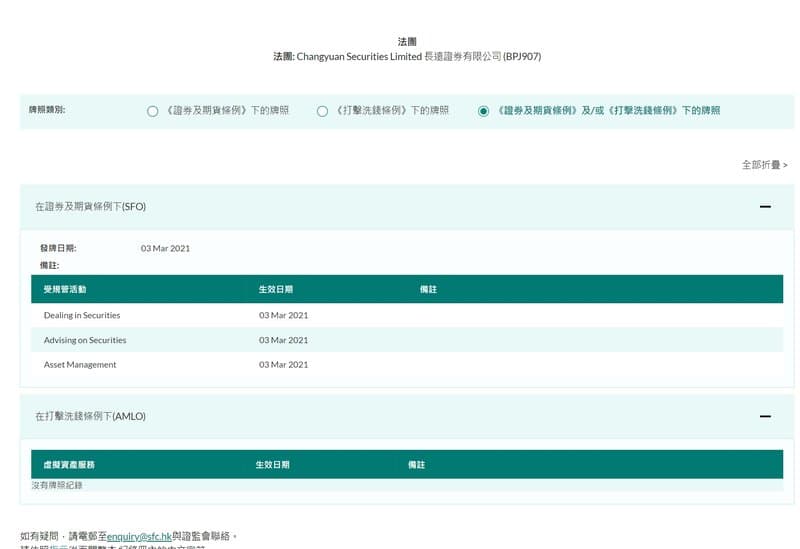 Regulation information