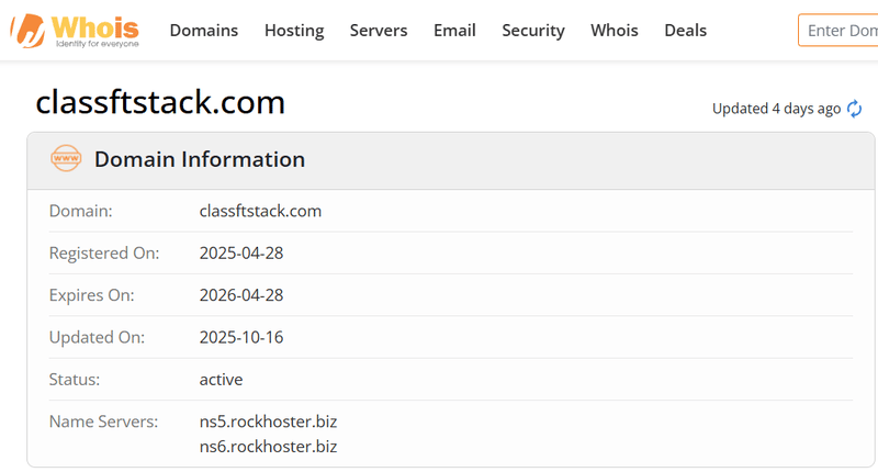 ผลการค้นหา Whois