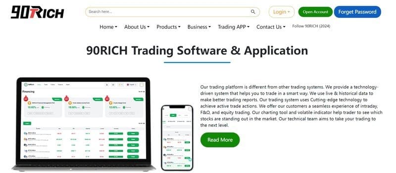 90RICH&#x27;s self-developed platform claims