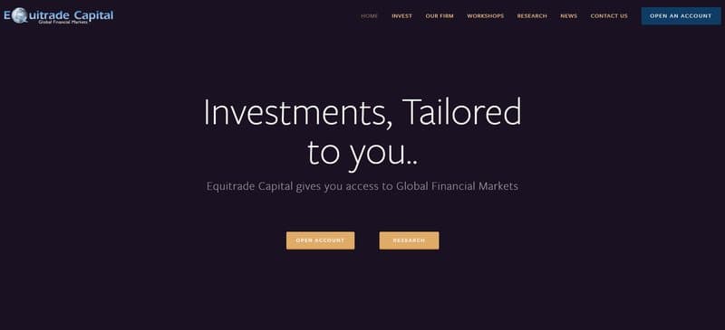 Equitrade Capital official website