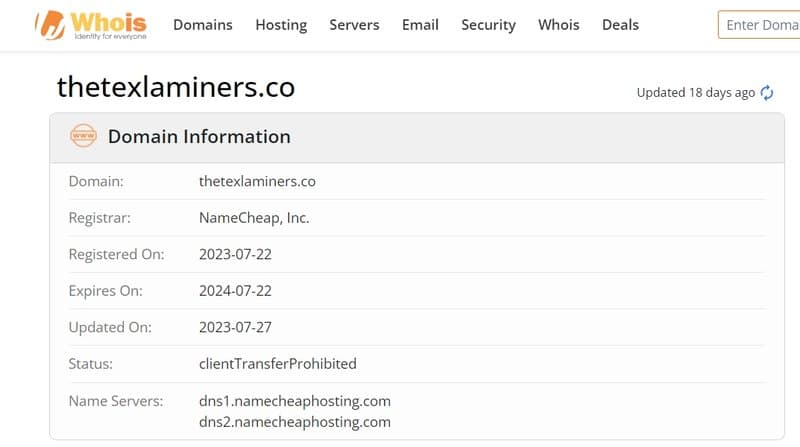 thetexlaminers.co domain registration