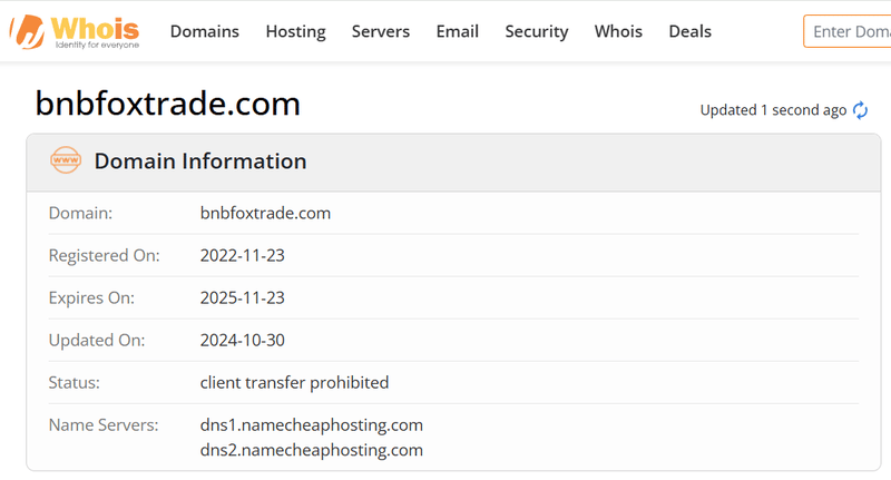 ผลการค้นหา Whois