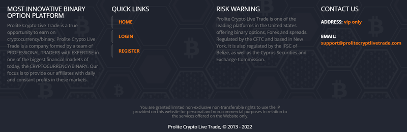 Prolite Crypto Live Trade