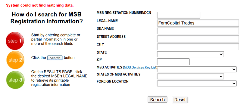 FinCEN Query Result