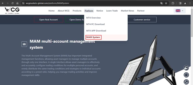 Official website displaying other services information 1