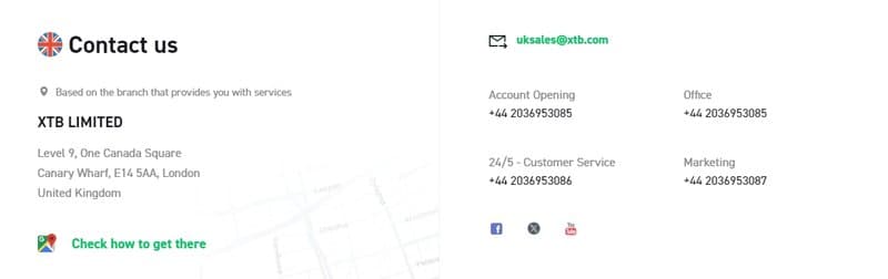 XTB  客户支持