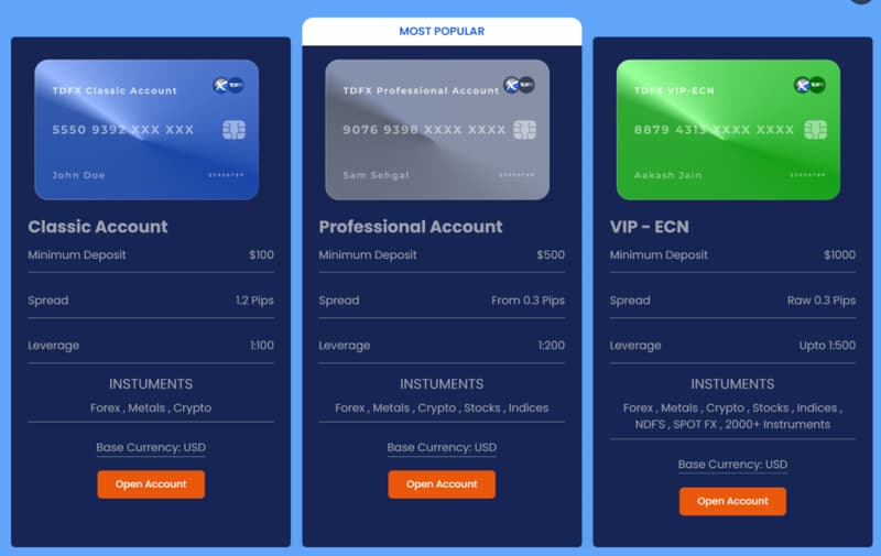 Account types