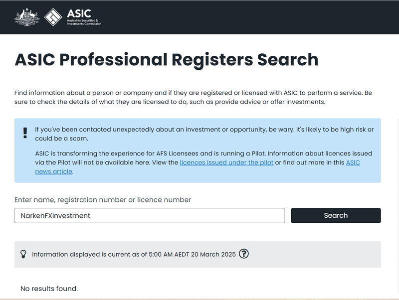 Comisión de Inversiones y Valores de Australia (ASIC)