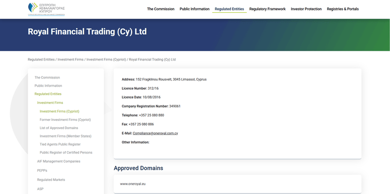 CySEC Query Result