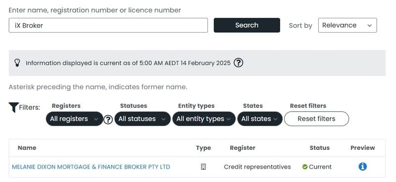 No information found on ASIC