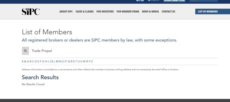 Trade Propel's Regulatory Information 1