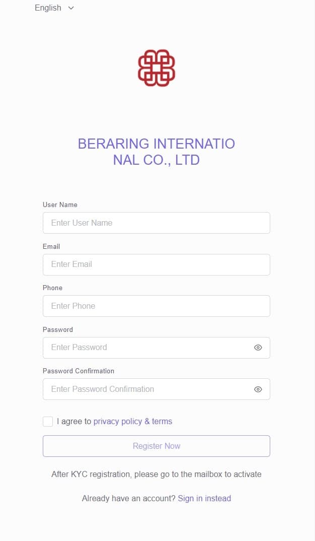 Beraring International Co., Ltd如何开户2