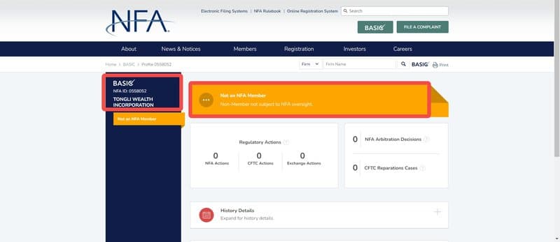 NFA regulation check for Bbcfx Global Limited