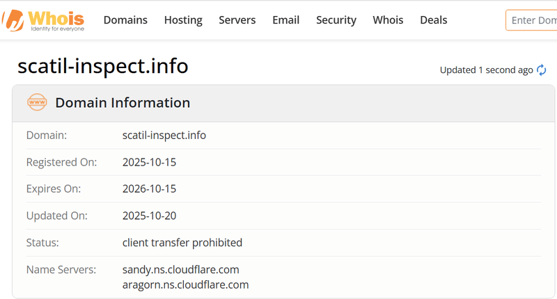 WHOIS Lookup Results