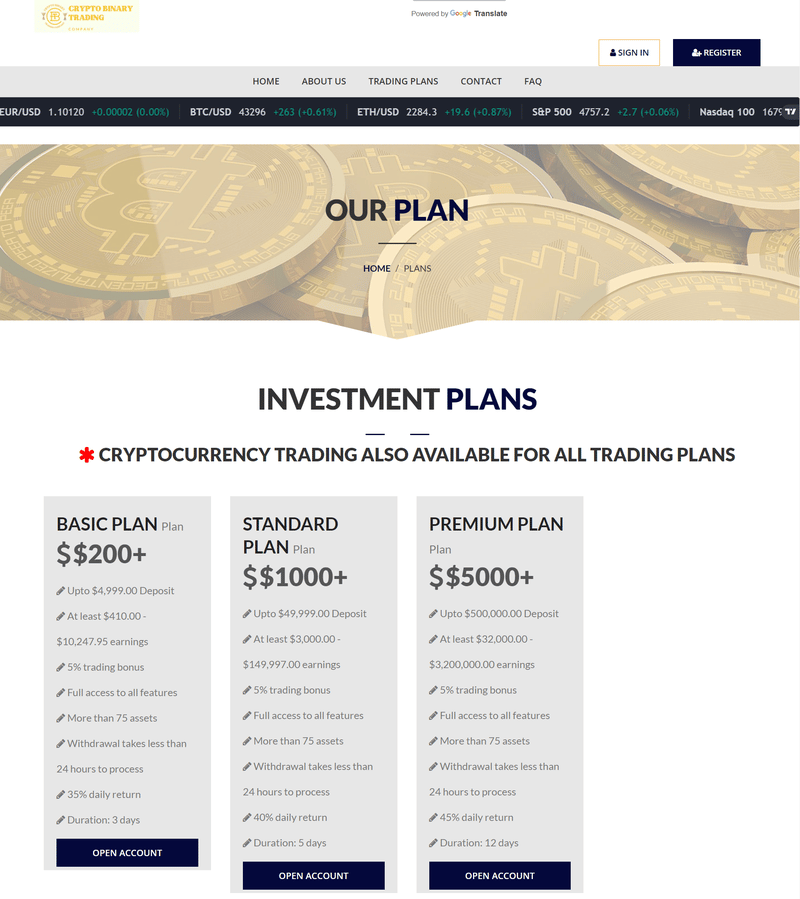 CRYPTO BINARY TRADE