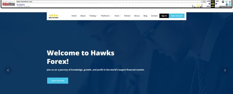 Hawks Forex的网站设计一直处于不断更新的状态