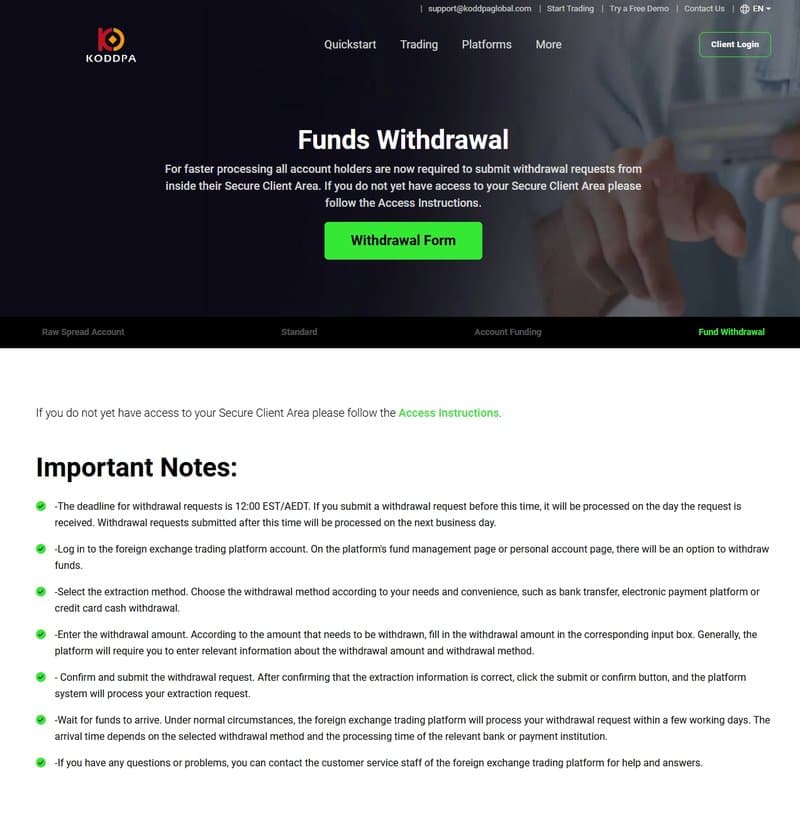 Funds Withdrawal