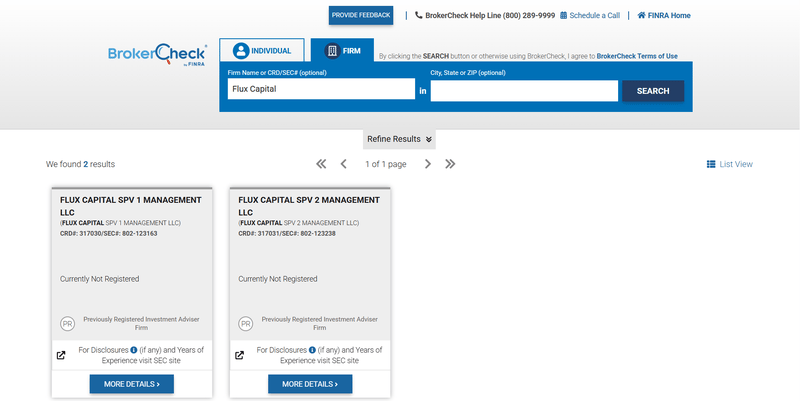 FINRA Query Result