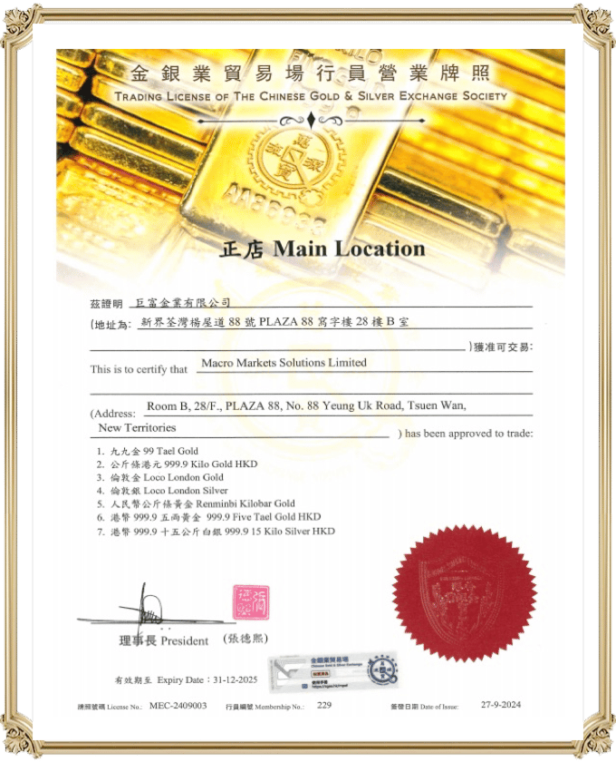 金银业贸易场行员管业牌照
