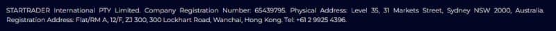 STARTRADER entity information