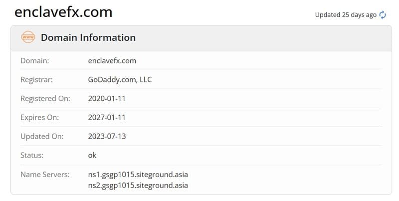 Información sobre la antigüedad del dominio en Whois