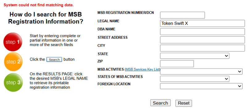 FinCEN Query Result