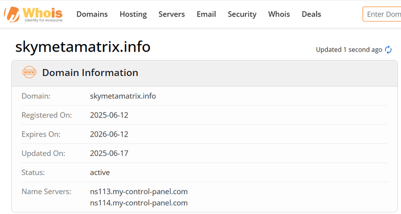 Whois Query Result