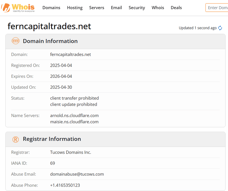 Whois Query Result