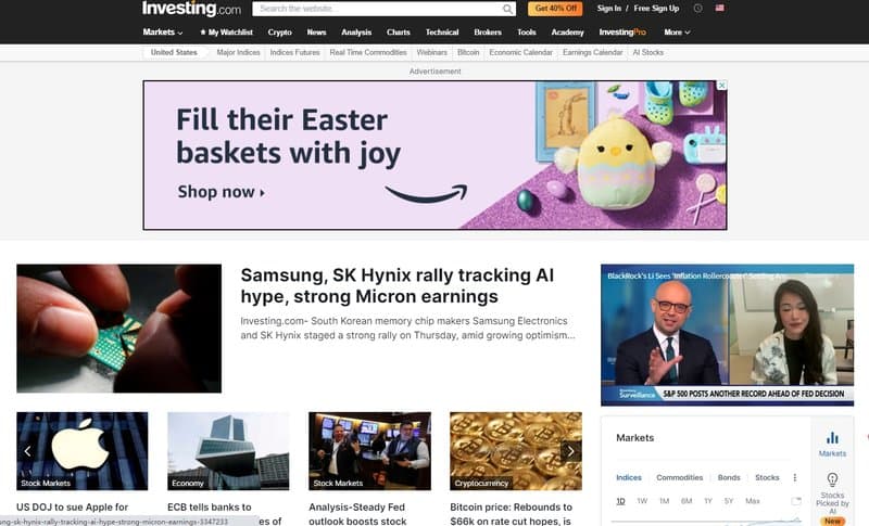 Investing.com 공식 웹사이트