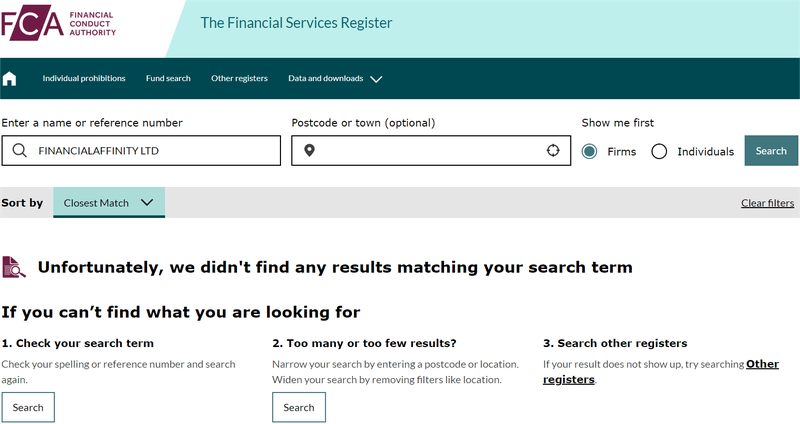 FINANCIALAFFINITY LTD