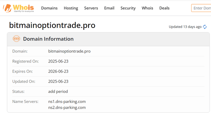 Whois 질의 결과